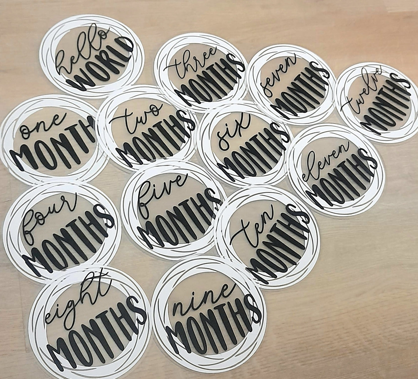 Baby Monthly Milestone Discs