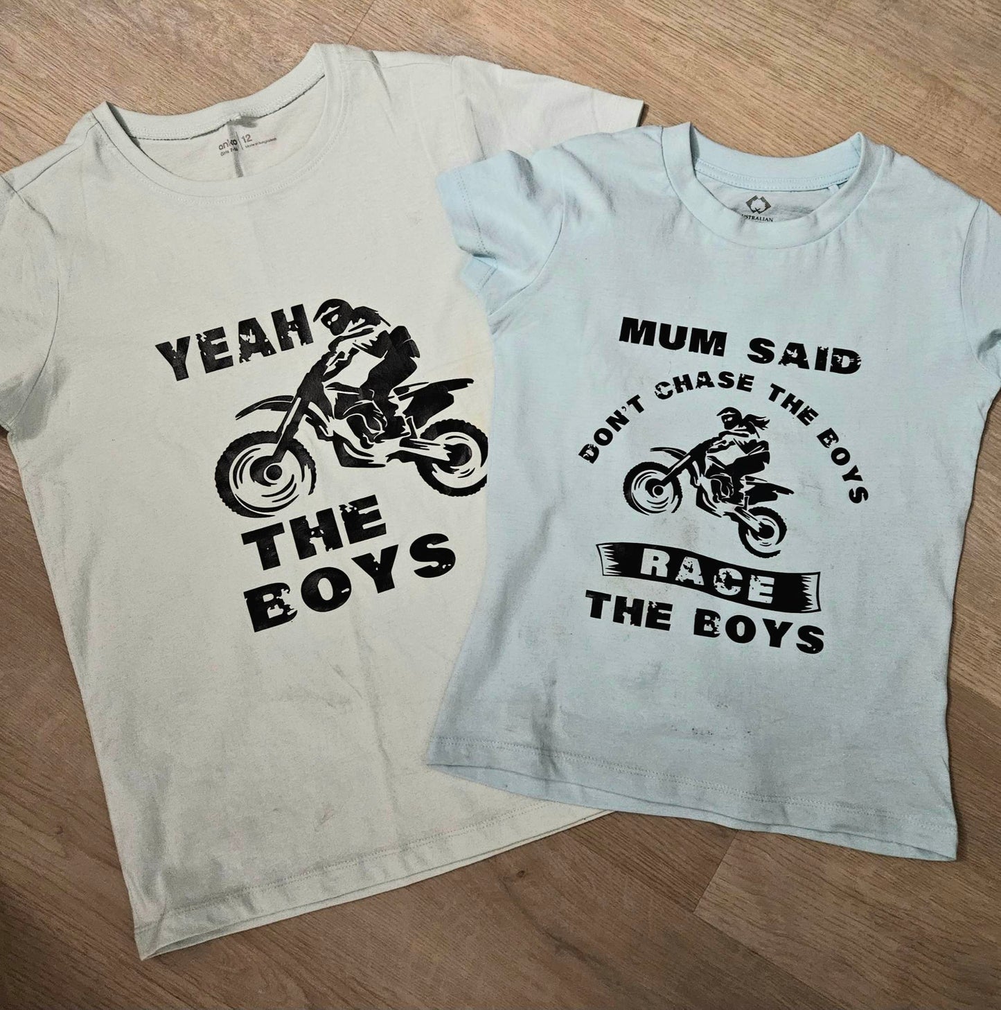 Kids Tshirt - 'don't chase the boys race the boys'