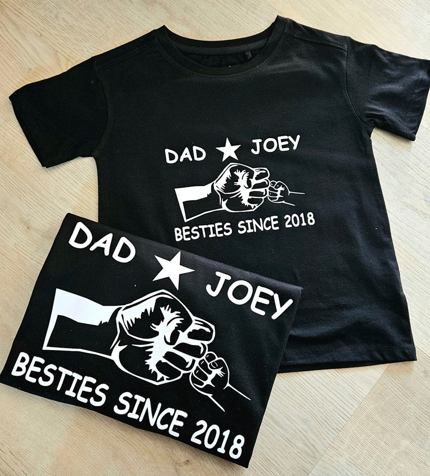 Tshirt - 'dad and son besties'