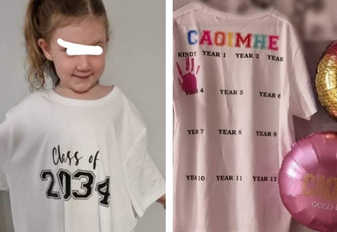 Tshirt - 'graduation with handprints'