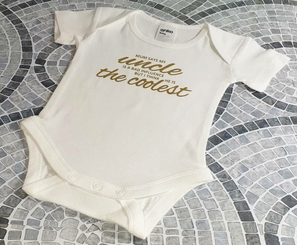 Kids Tshirt - 'bad influence uncle'