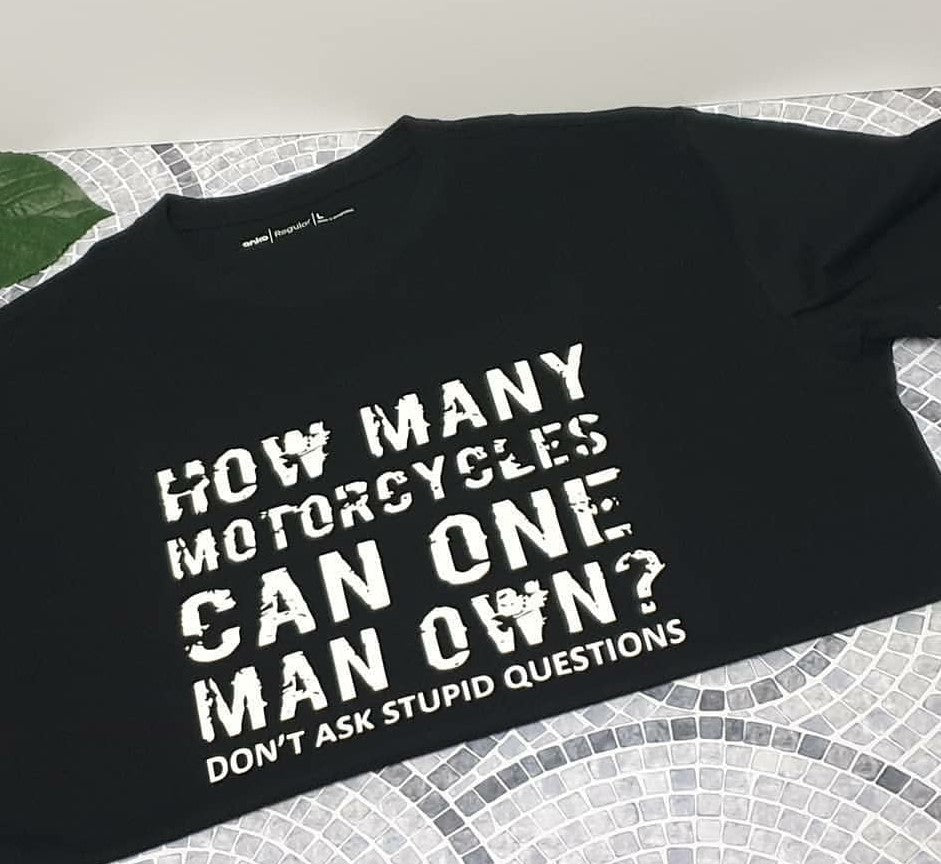 Tshirt - 'how many motorbikes'