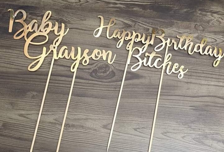 Cake Topper - 'birthday themed'