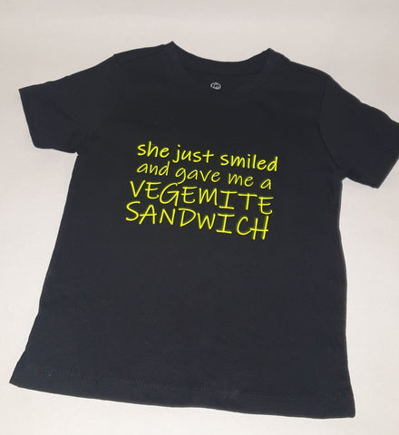 Australia Day Tshirt - 'vegemite sandwich'