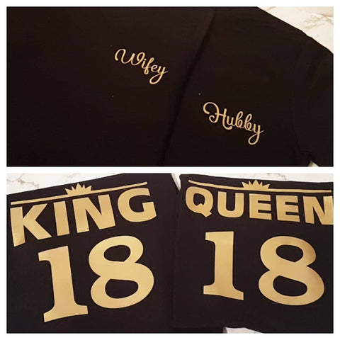 Tshirt - 'king and queen'