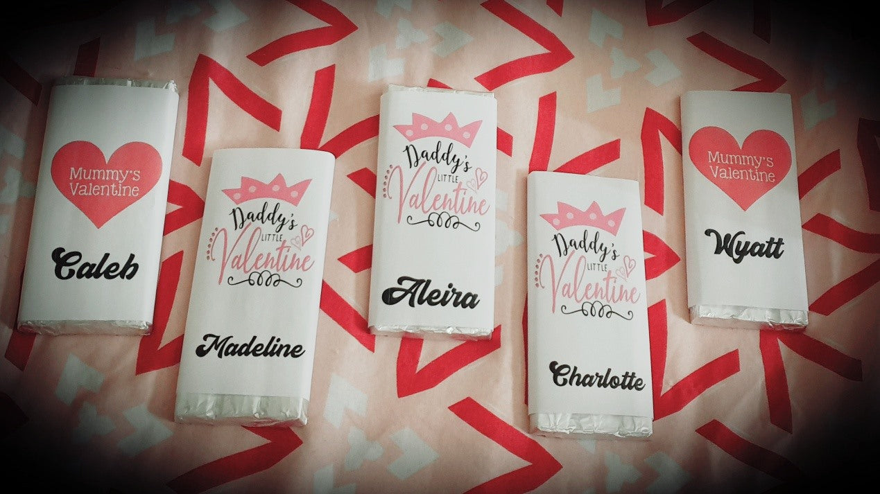 Chocolate Bars - 'valentine's day themed'