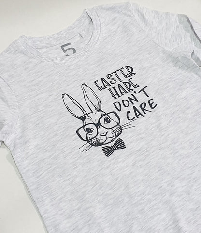 Easter Tshirt - 'easter hare don't care'