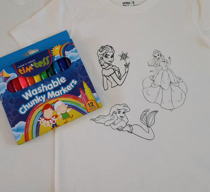 Kids Tshirt - 'colouring in'