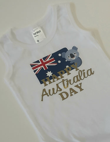 Australia Day Tshirt - 'Happy Australia Day'
