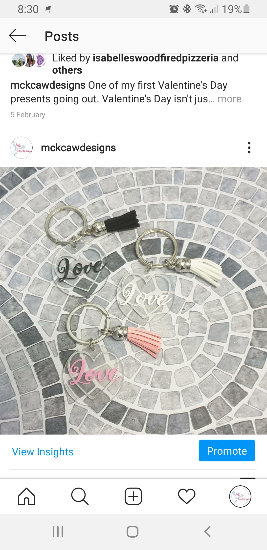 Keyring - '7cm circle'