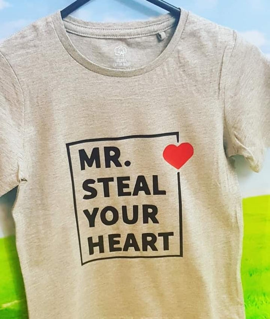 Valentine's Day Tshirt - 'mr steal your heart'